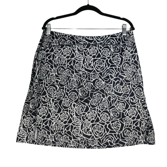 Stretchy Artsy Mini Skort Womens Size XXL Skirt Shorts Zippered Pocket Geometric - Picture 1 of 9